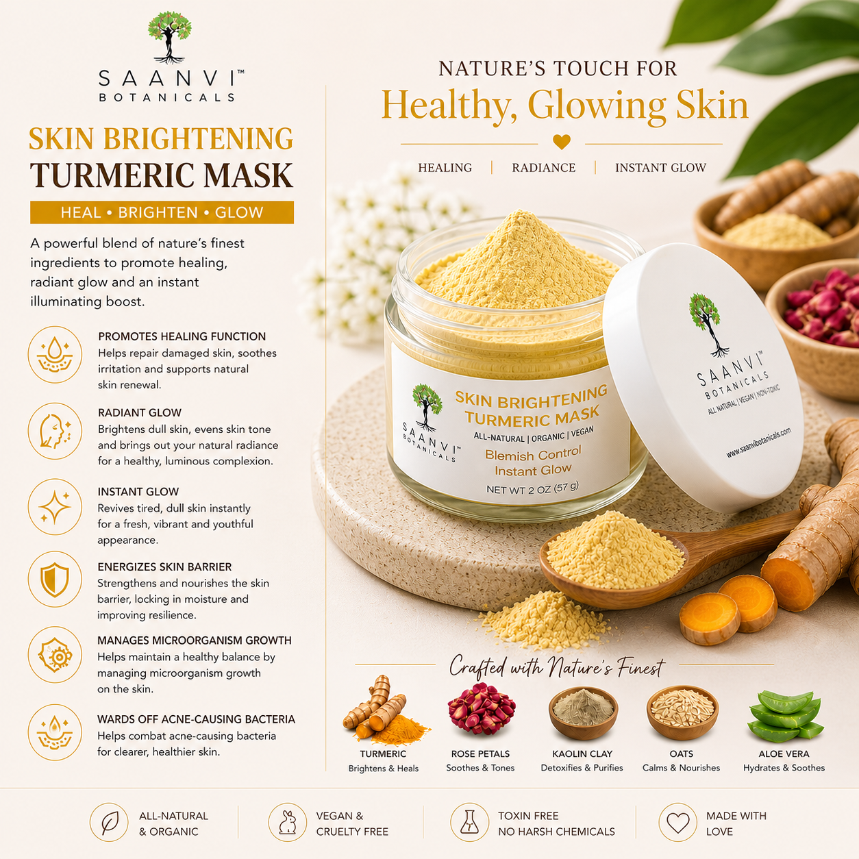 SKIN BRIGHTENING TURMERIC MASK